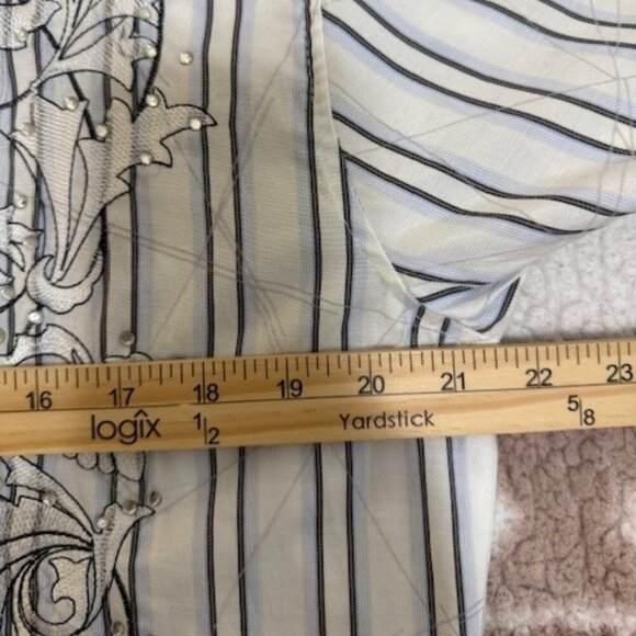 Lamasini Men's Button Up Western Cowboy Long Sleeve Y2K Shirt Large - Picture 8 of 13